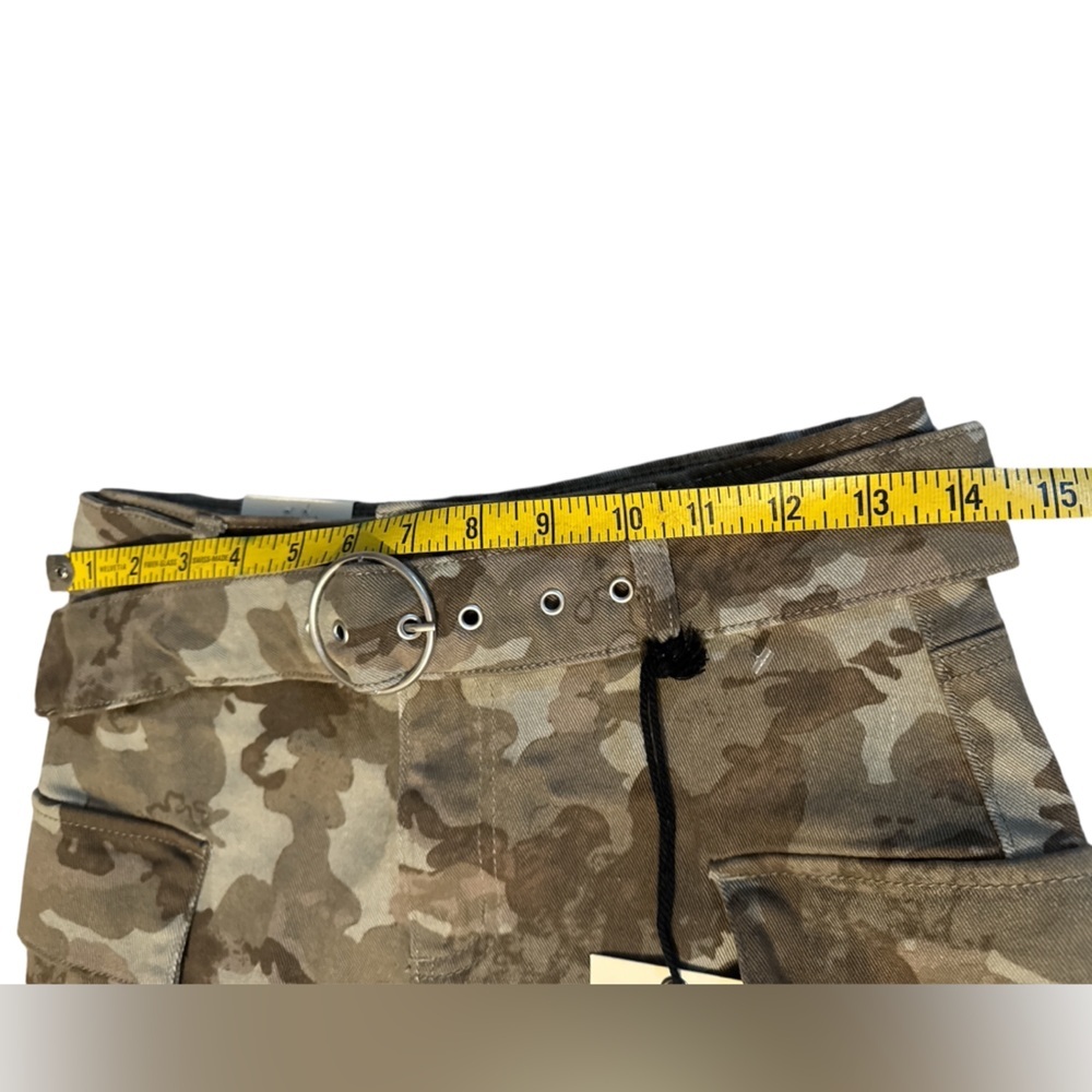 Ban-Jara Camouflage Mini Skirt with Belt nwt sz 0/23 - Picture 6 of 8